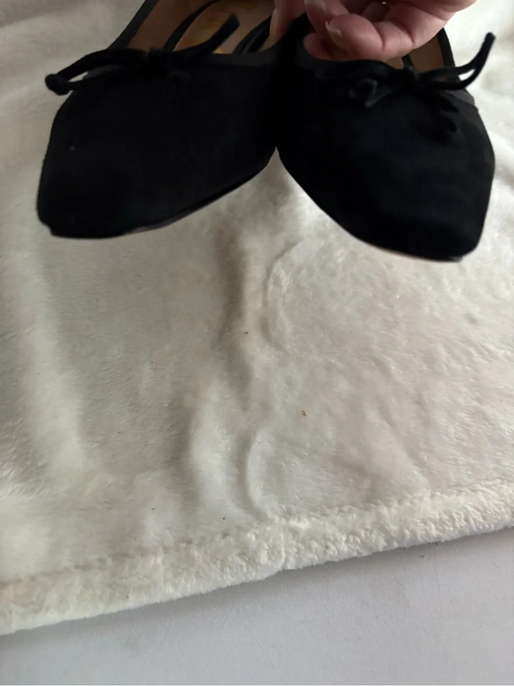 Sam Edelman Rinda Pointed Almond Toe Ballet Low Heel Pumps Black Size 10
